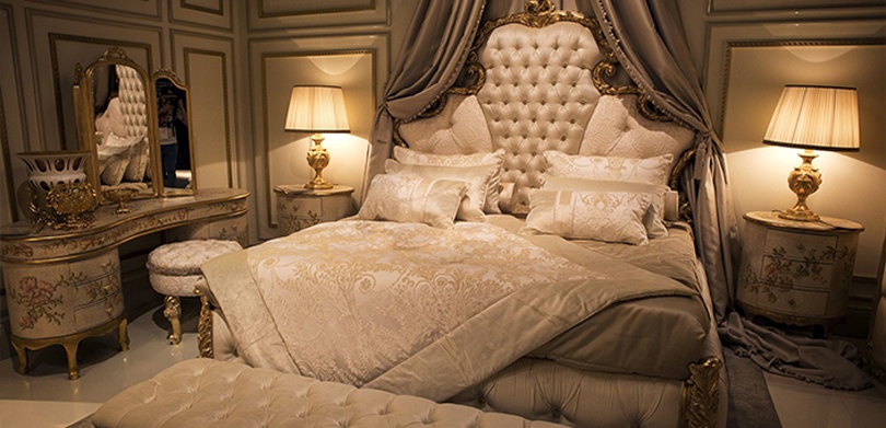 Elegantly White Finish Modern Luxury Bedroom Design