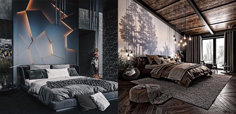 Rustic Yet Modern Luxury Black Bedroom Designs